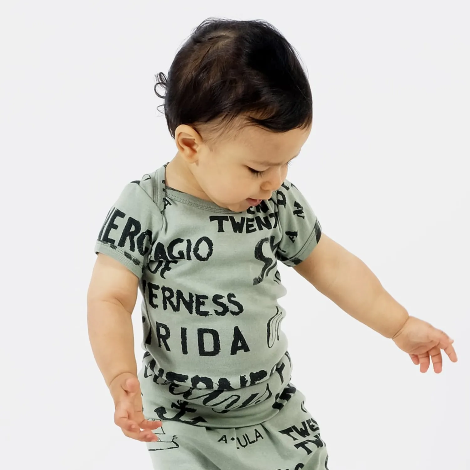 Wolf and Rita Onesies> Baby Diogo S.Green Bodysuit