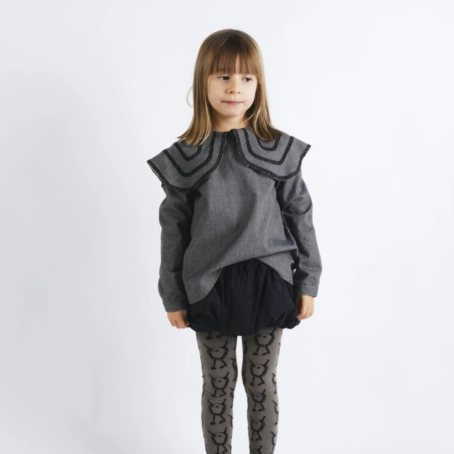 Wolf and Rita Skirts> Ermelinda Slate Blouse