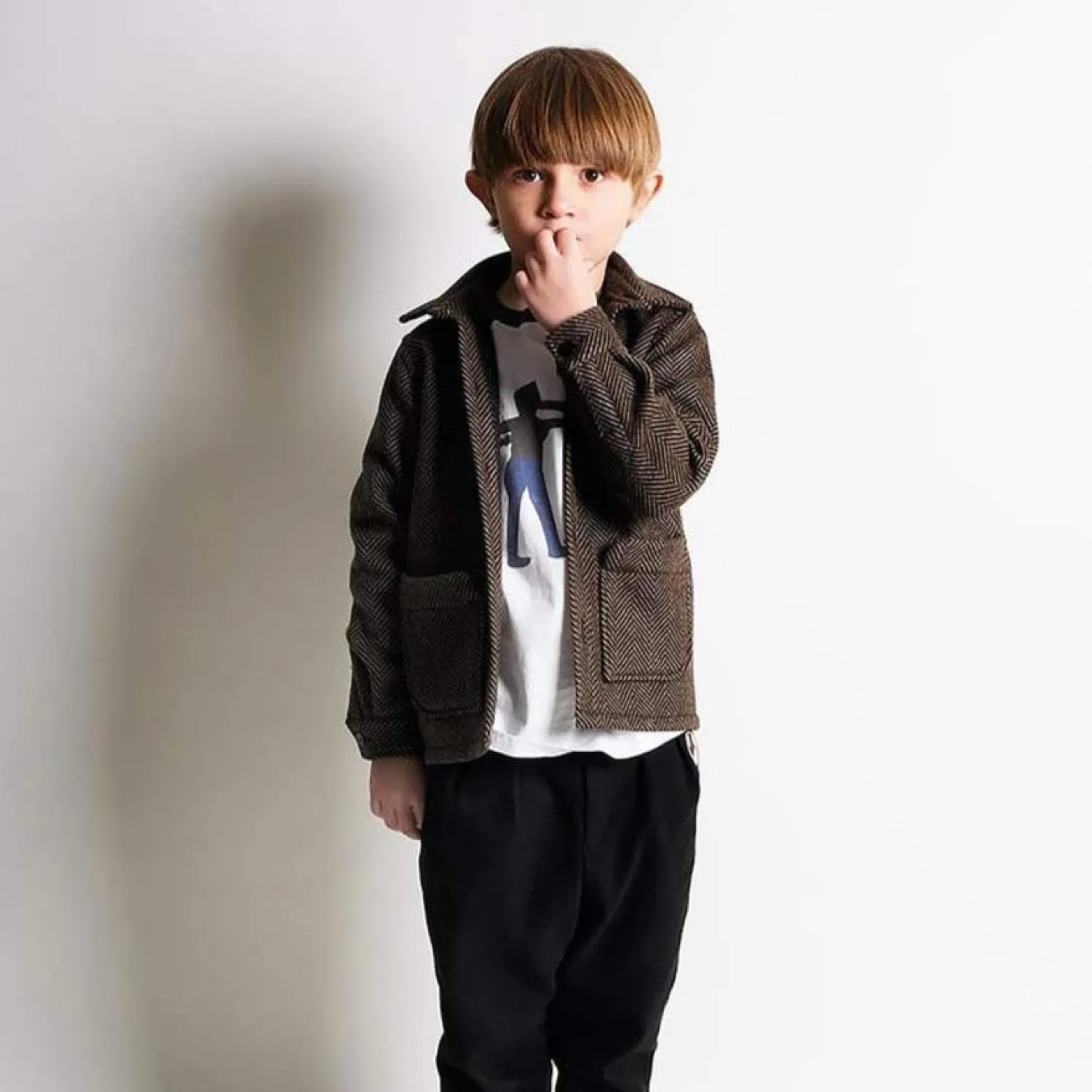 Wolf and Rita Coats> Kids Coat Jaime Herringbone
