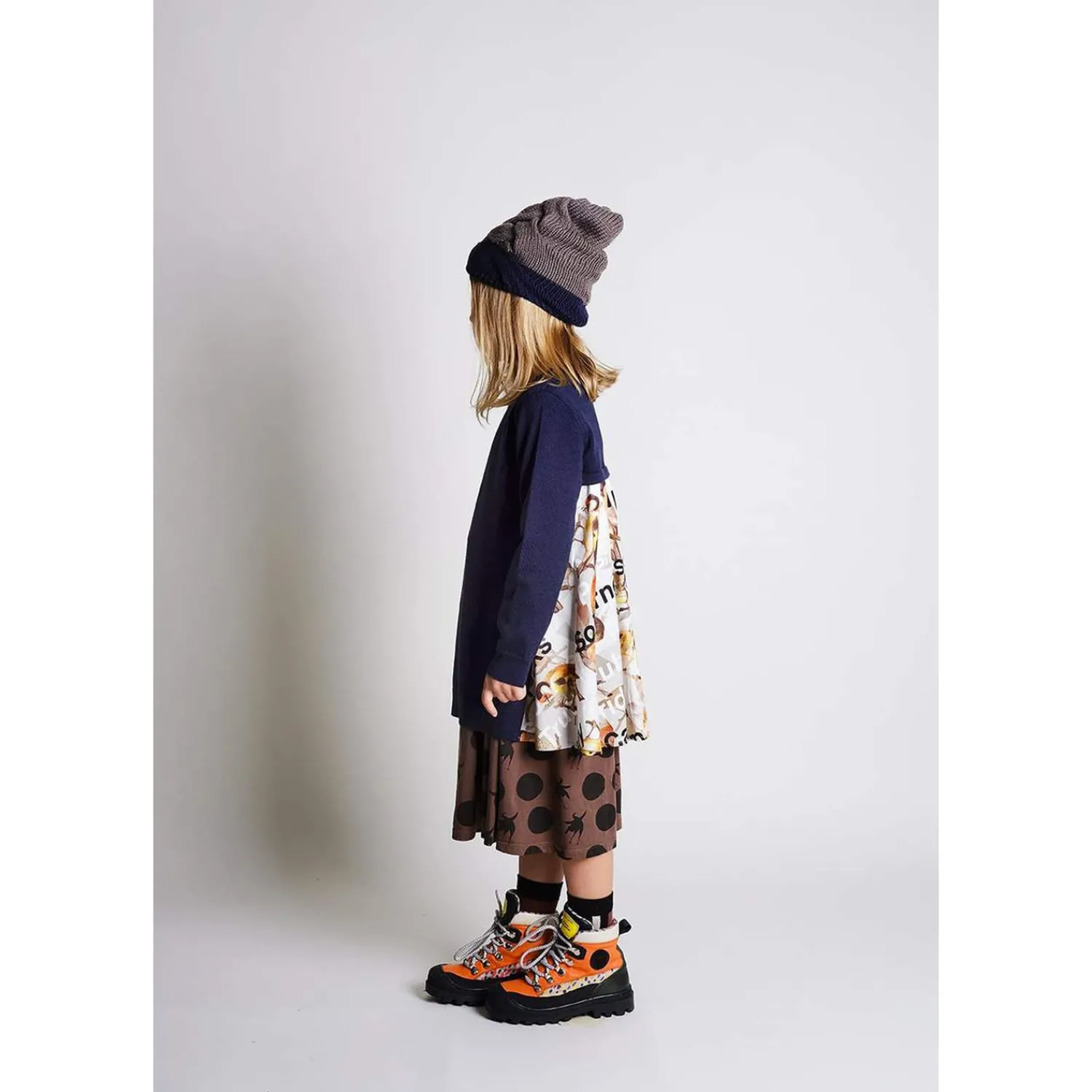 Wolf and Rita Dresses> Kids Skirt Simone Disco Bird Bege