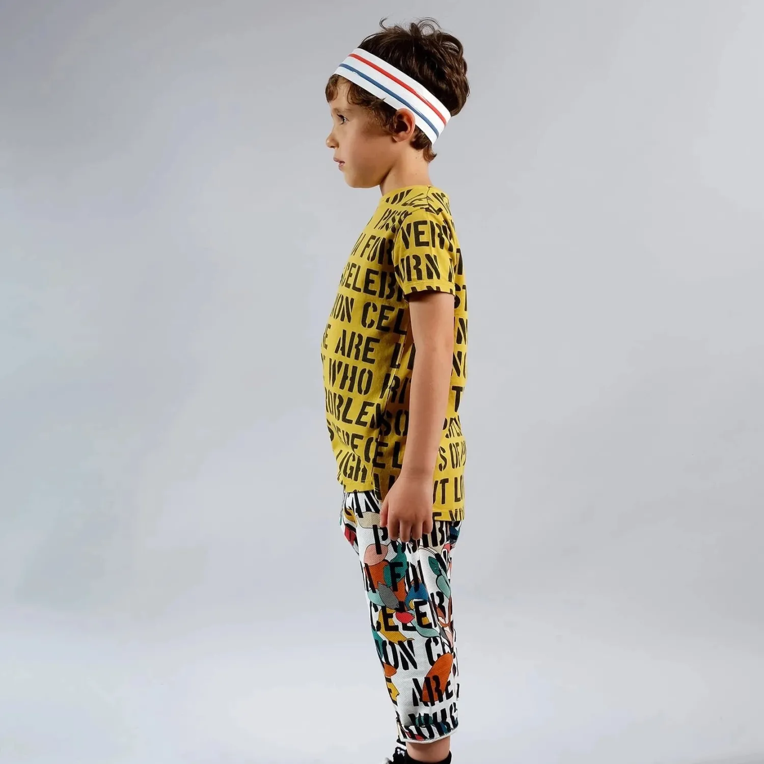 Wolf and Rita T Shirts> Sebastiao Yellow Alphabet Soup T Shirt