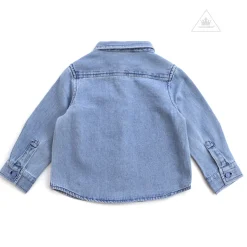 Wynken Shirts> Baby Apache Shirt - Bleached Denim