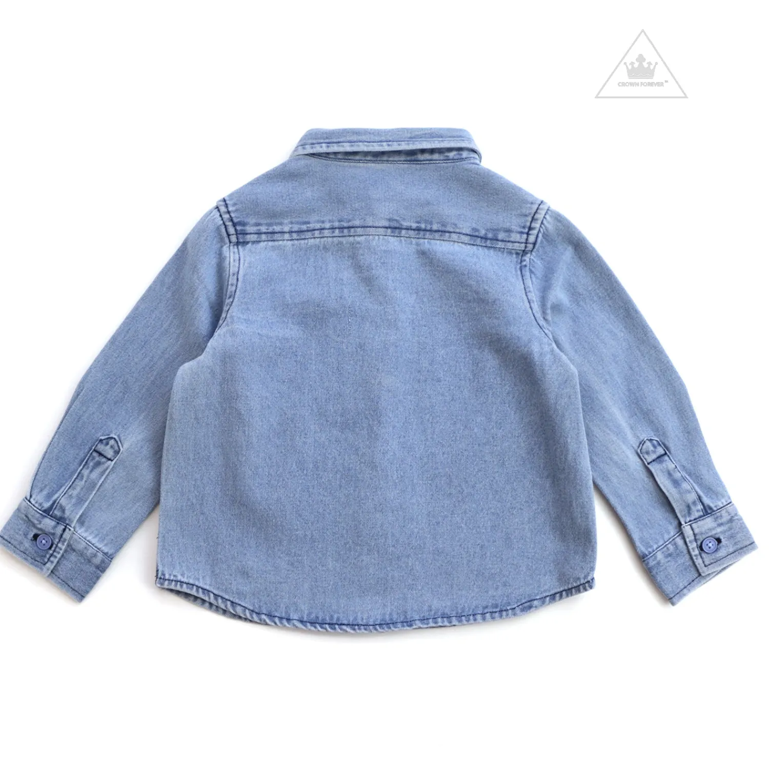 Wynken Shirts> Baby Apache Shirt - Bleached Denim