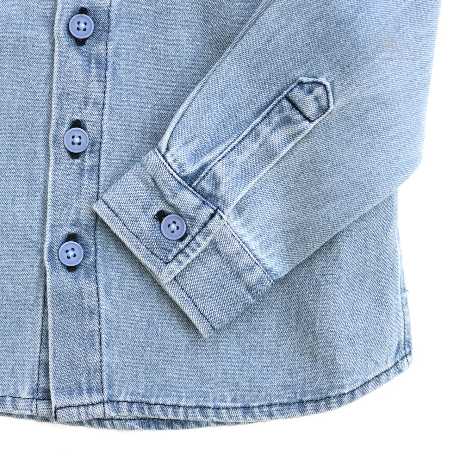 Wynken Shirts> Baby Apache Shirt - Bleached Denim