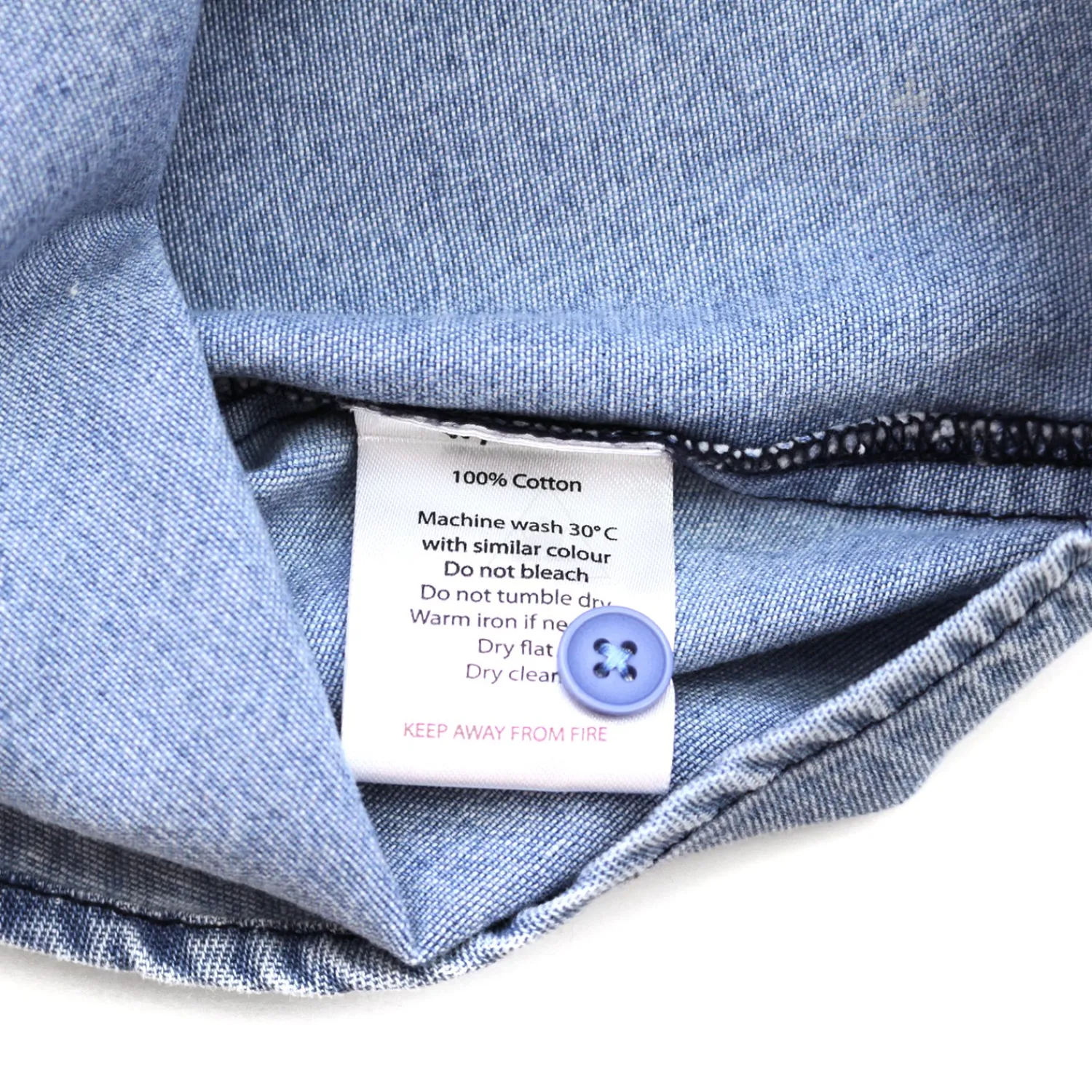 Wynken Shirts> Baby Apache Shirt - Bleached Denim