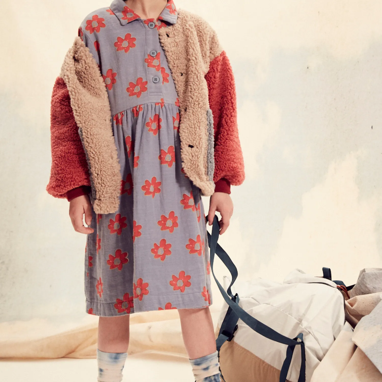 Wynken Overalls & Jumpsuits> Nube Dress Fun Flwr Blue