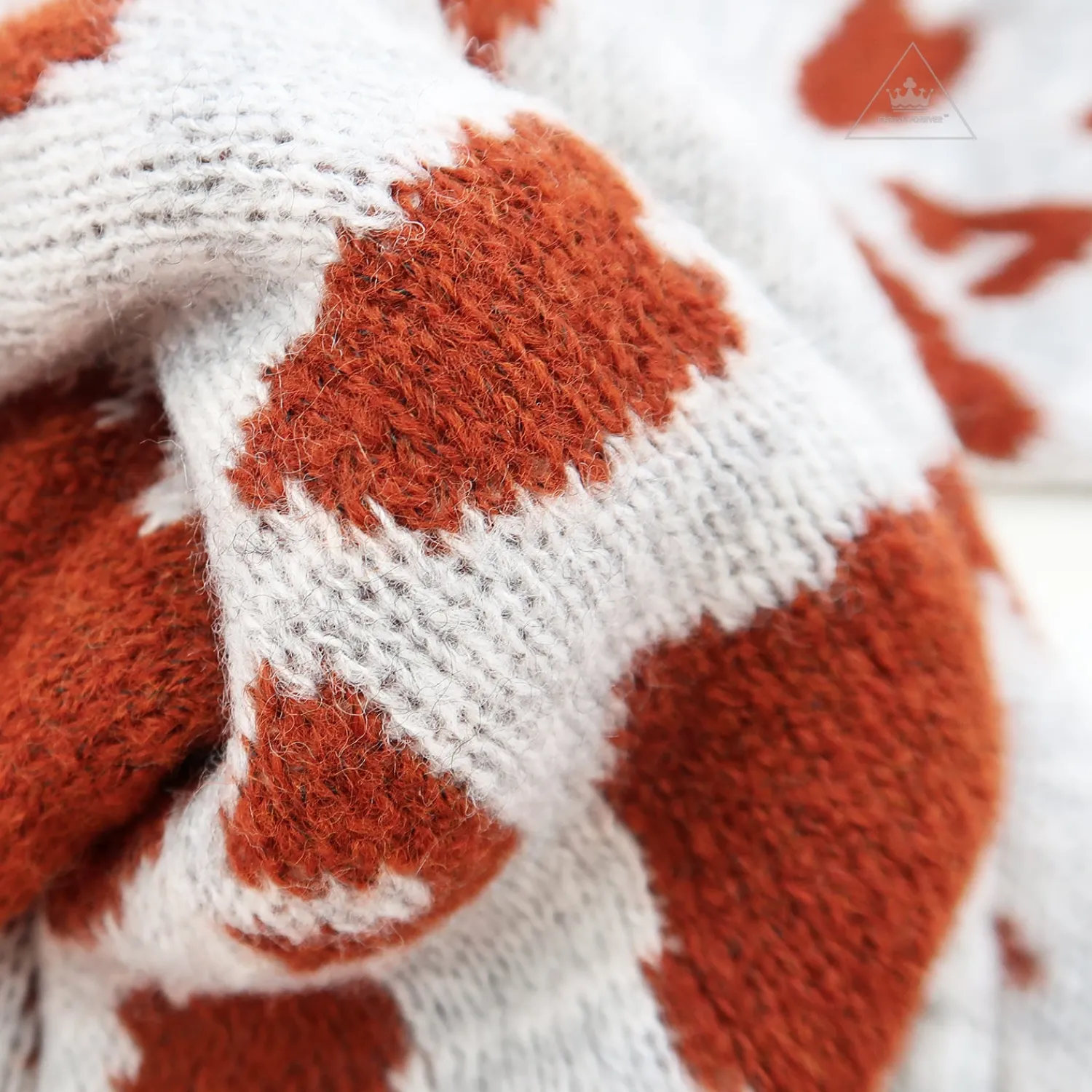 Wynken Hoodies> Slouch Wing Pattern Knit Sweater Smoke Acer