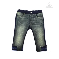 Versace Pants>Young Denim And Sweatpants Mixed Fabrics