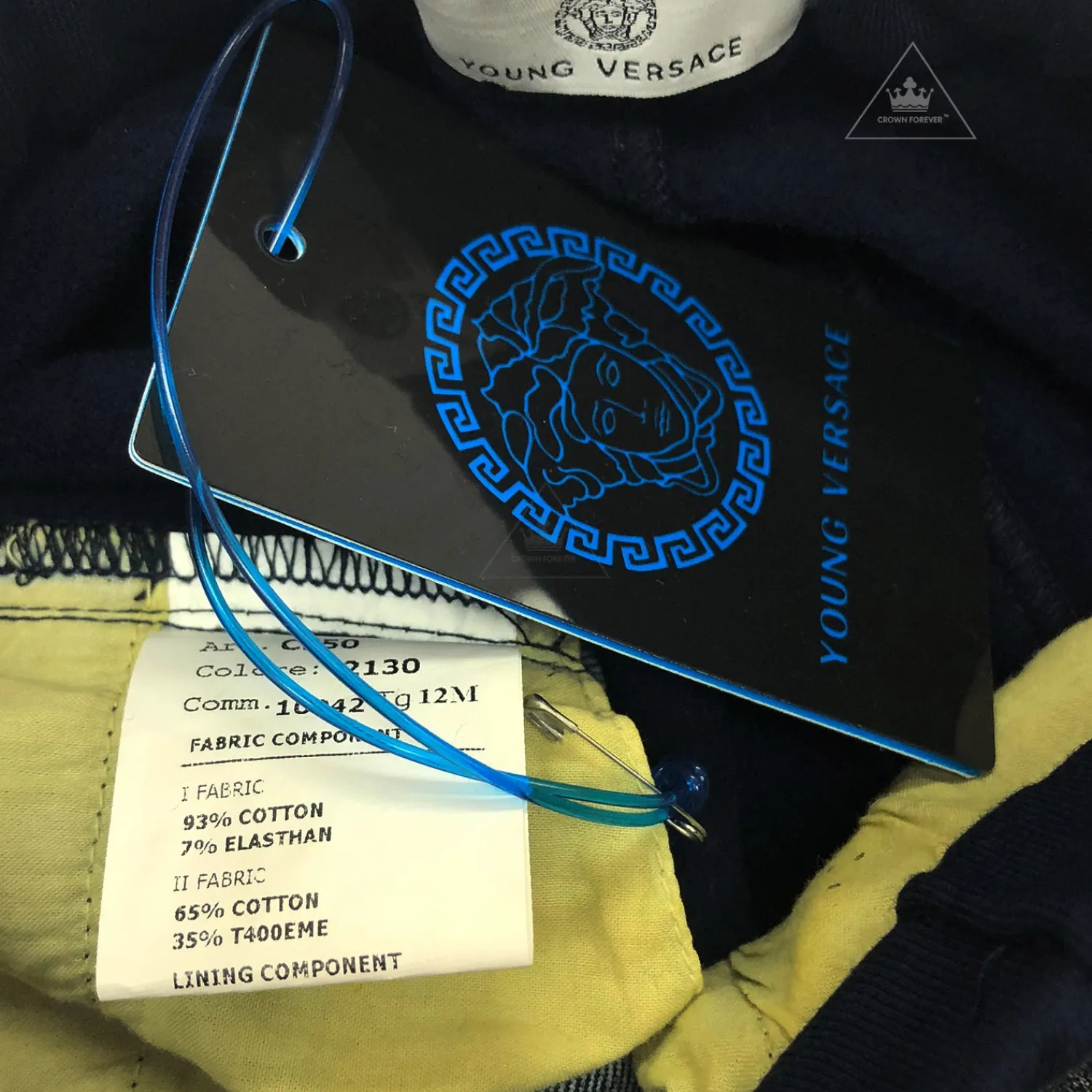 Versace Pants>Young Denim And Sweatpants Mixed Fabrics
